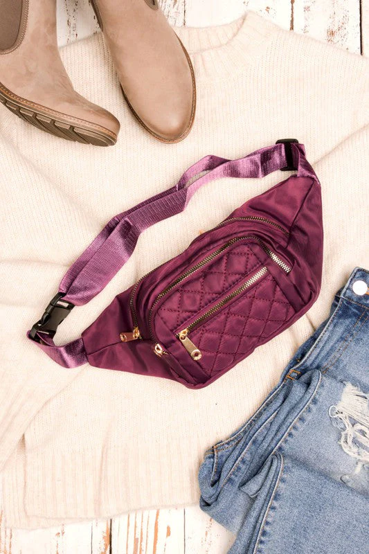 342fc4935a42a0de0dbc52a5084d6273ca925df73f3095293c8967a228477d2c Quilted Belt Sling Bum Bag - Image 14