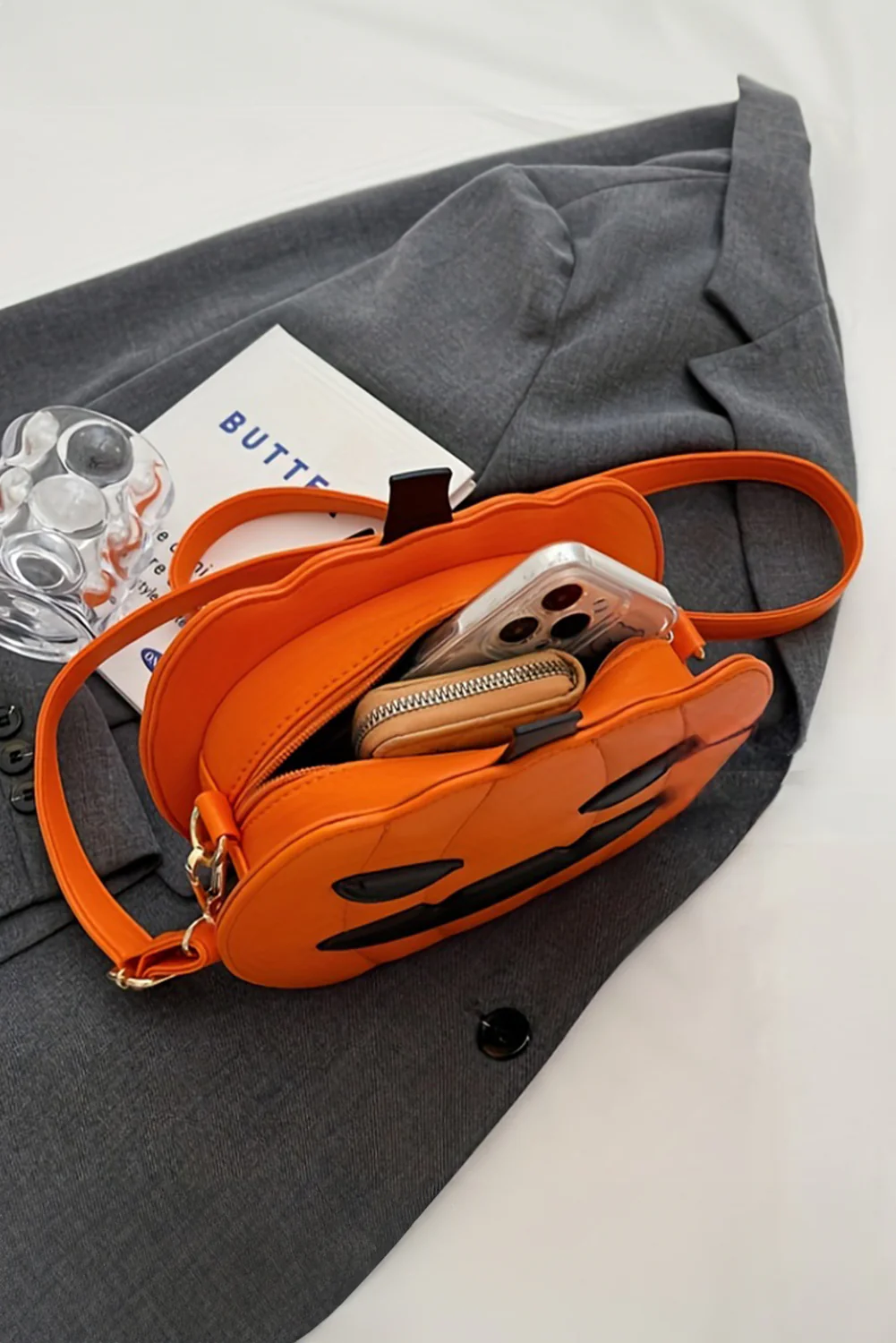 43dd89d4515d0a32cc1e4a58ab9e9b2c9732898bfa5678a5dc3bc029b0cfd1fc Carrot Halloween Pumpkin PU Shoulder Bag - Image 7