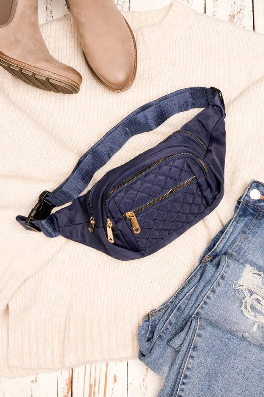 88d136be8d4b95bb4b2afd1499c42d2ca4bb79d1d52de3f84d4de906e4d04cb4 Quilted Belt Sling Bum Bag - Image 13