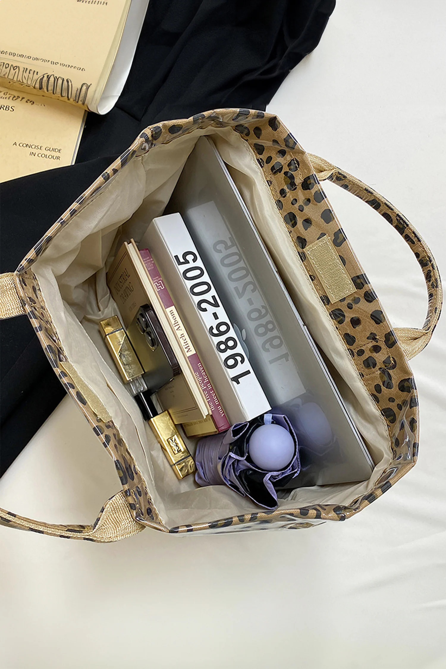 94e4e8d396dc83e48fa9641a1603b3ba7cda06651dfef4ab5cf6b46e28297e36 Brown Leopard PU Leather Water Proof Tote Bag - Image 5